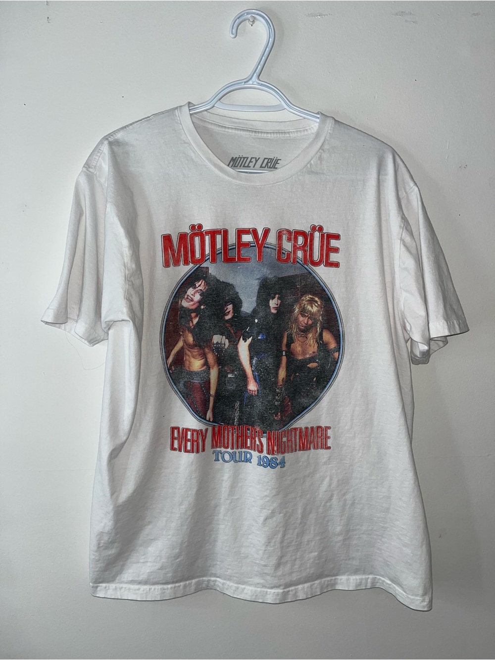 Mötley Crüe White 'Every Mother's Nightmare' Short Sleeve Tee